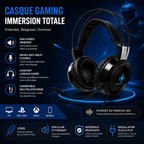 Casque Gaming Deltaco DH110 – Haut-parleurs 50mm, Micro Intégré & LED | Noir