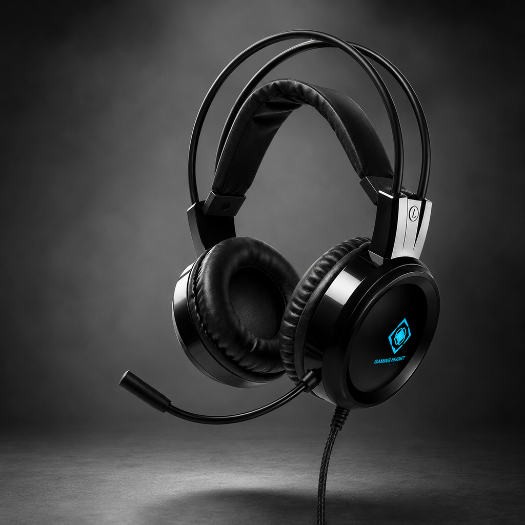 Casque Gaming Deltaco DH110 – Haut-parleurs 50mm, Micro Intégré & LED | Noir