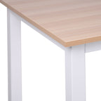 Bureau d'ordinateur  120L x 60l x 76H cm chêne et Blanc Multifonction Grand Plateau Cadre Robuste en métal