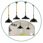 Suspension Luminaire Rétro Métal & Corde de Chanvre - Style Industriel Vintage