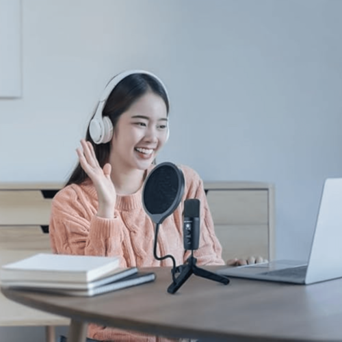 Microphone USB Gaming Emerson EAM-9052 avec LED RGB - Condensateur Professionnel pour Streaming