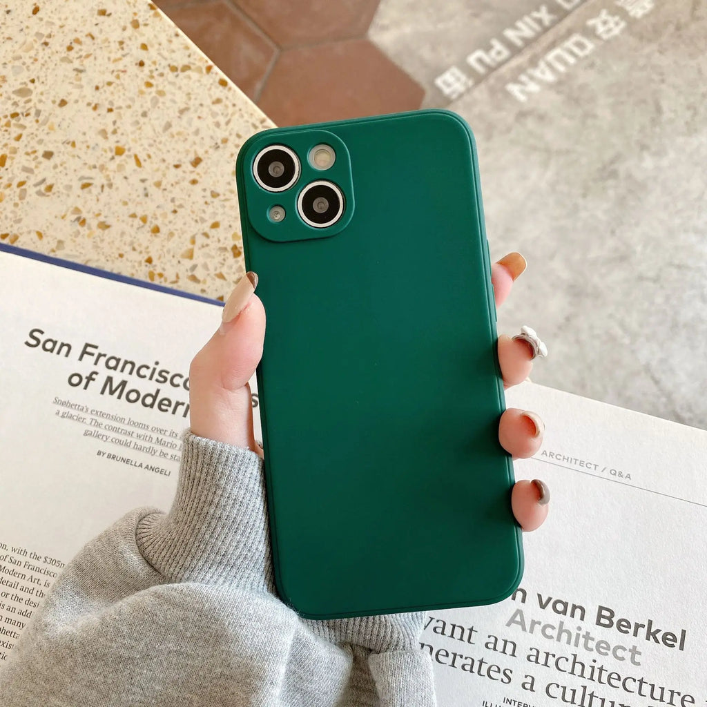 Coque Silicone Liquide Couleur Unie pour iPhone - Protection Premium