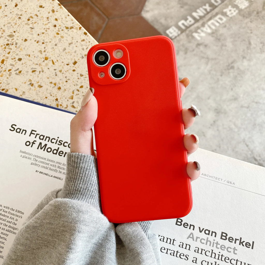 Coque Silicone Liquide Couleur Unie pour iPhone - Protection Premium