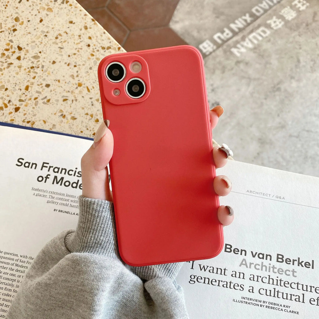 Coque Silicone Liquide Couleur Unie pour iPhone - Protection Premium