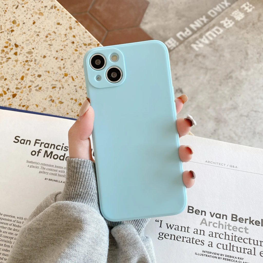 Coque Silicone Liquide Couleur Unie pour iPhone - Protection Premium