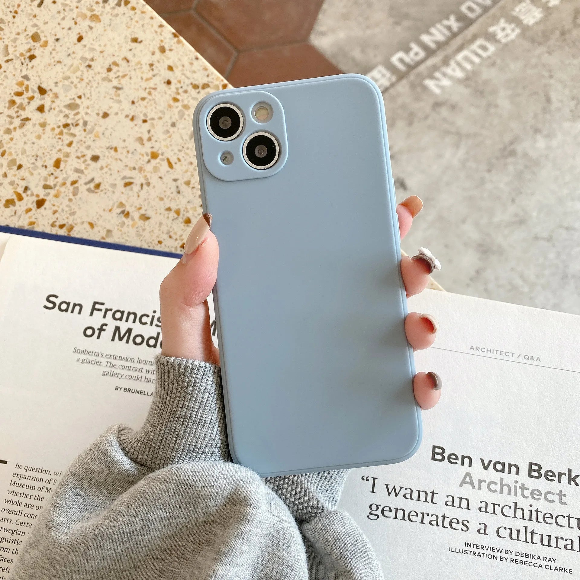 Coque Silicone Liquide Couleur Unie pour iPhone - Protection Premium