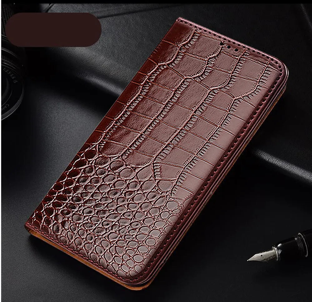 Étui Portefeuille à Rabat en Cuir pour Samsung Galaxy — Porte-Cartes, Fermeture Magnétique, S8 au S24 Ultra