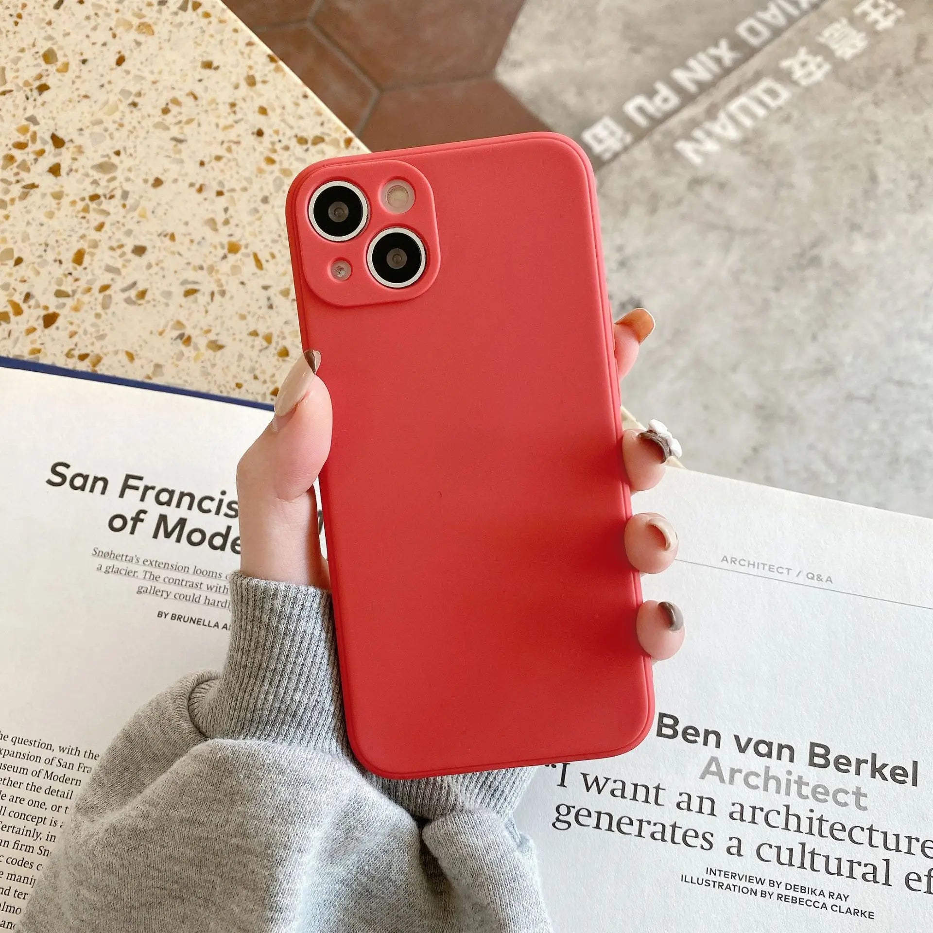 Coque Silicone Liquide Couleur Unie pour iPhone - Protection Premium