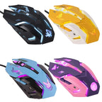 Wired USB Ergonomic Gaming Mouse - 6 Buttons 2400 DPI Black