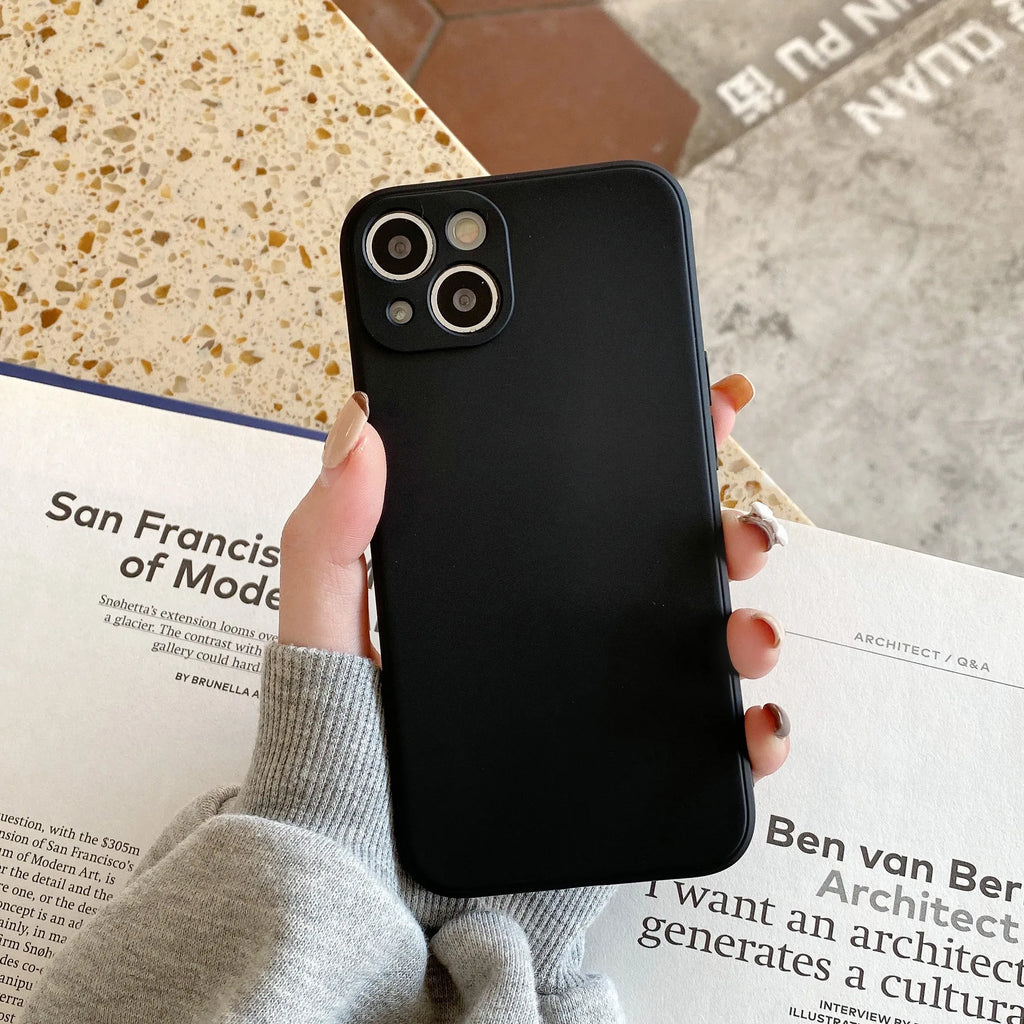 Coque Silicone Liquide Couleur Unie pour iPhone - Protection Premium