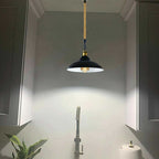 Suspension Luminaire Rétro Métal & Corde de Chanvre - Style Industriel Vintage
