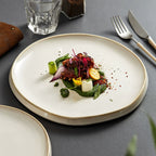 Assiette Plate en Céramique Style Japonais – Vaisselle Gastronomique Haut de Gamme | GOSEUNG