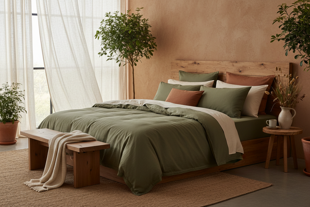 Housse de Couette Percale 100% Coton 80 fils/cm² - 15 Coloris Disponibles