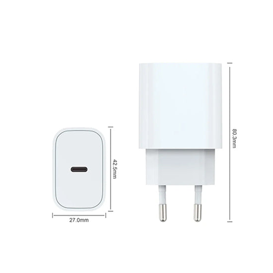 Chargeur USB-C PD 20W Blanc-3