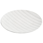Assiette Porcelaine Relief Strié – Design Minimaliste pour Table Gastronomique