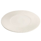 Assiette de Présentation Blanche 30,5 cm – Céramique Fine à Texture Radiale | GOSEUNG
