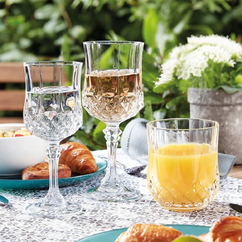 Tasse en Verre Cristal Gravé 230ml - Verre à Vin Rouge Whisky Polyvalent