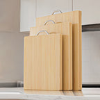 Planche à Découper Bambou Rectangulaire 25cm - Bois Massif Épais Cuisine Fruits Légumes