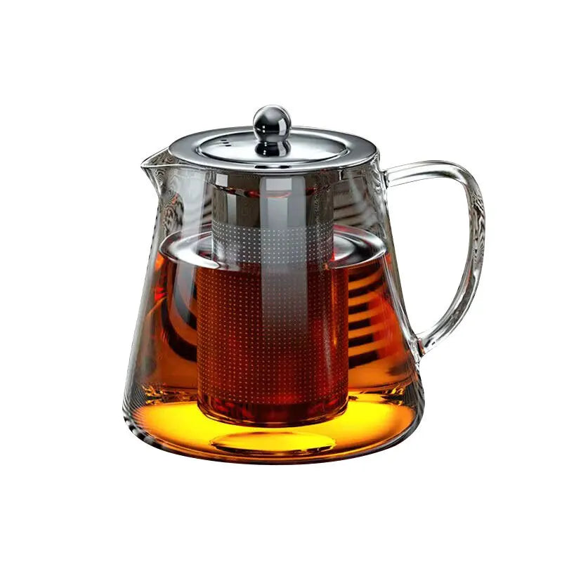 Théière en Verre Borosilicate 950ml - Infuseur Inox & Résistante à la Chaleur