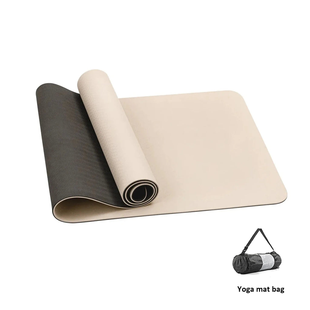 Tapis de Yoga TPE Écologique Antidérapant Double Face avec Sangle - Premium Fitness Pilates