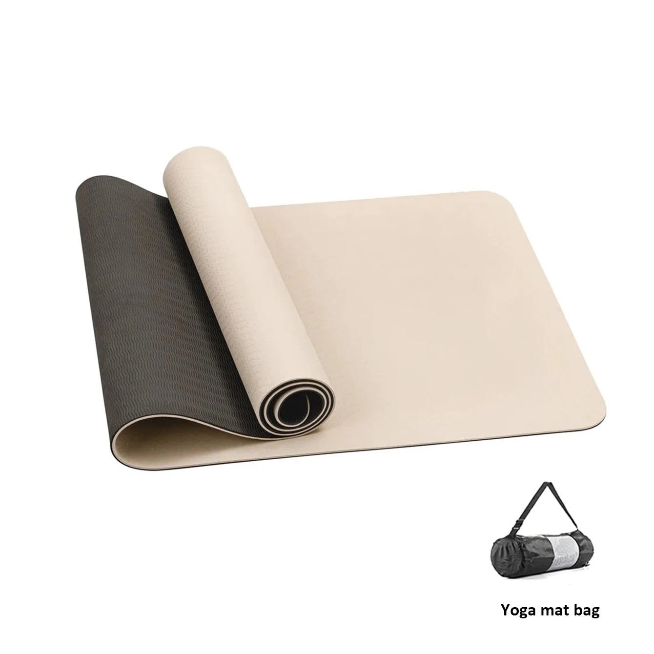Tapis de Yoga TPE Écologique Antidérapant Double Face avec Sangle - Premium Fitness Pilates
