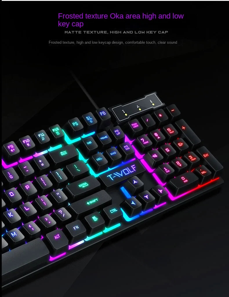 Clavier Gaming Mécanique Rétroéclairé RGB - Clavier Filaire PC Gamer avec Éclairage LED
