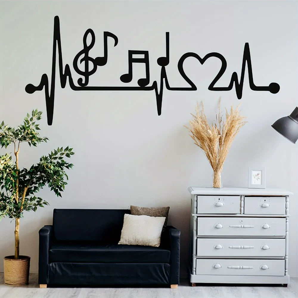 Art Mural en Métal – Rythme Cardiaque & Musique, Décoration Murale Design | Hello Young