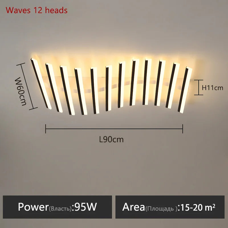 Lampes de salon modernes, luminaires de plafond, décoration intérieure pour la maison, lampes LED pour chambres à coucher, luminaires de plafond linéaires, lampe de maison