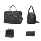 Set Sac de Voyage Femme Nylon – Sac Vêtements & Trousse de Toilette Inclus (Noir)