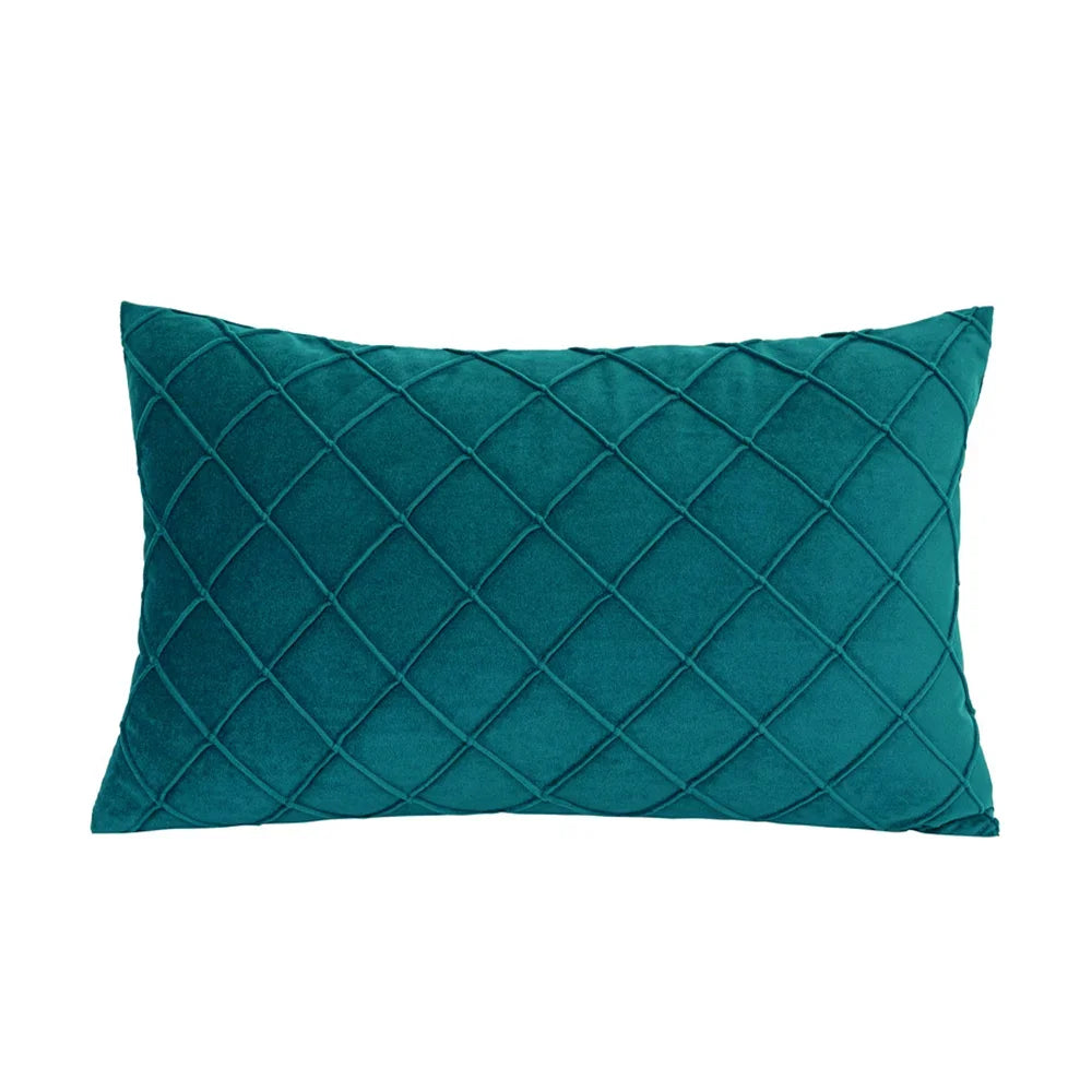 Housse de Coussin Rectangulaire 30x50cm Bleue - Ultra Douce pour Canapé & Salon