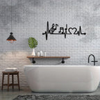 Art Mural en Métal – Rythme Cardiaque & Musique, Décoration Murale Design | Hello Young