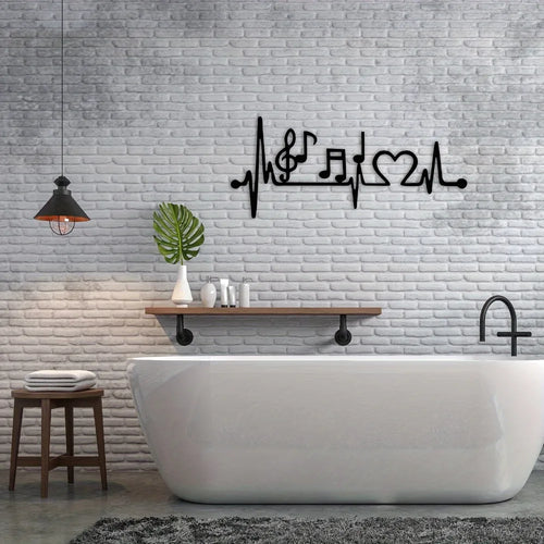 Art Mural en Métal – Rythme Cardiaque & Musique, Décoration Murale Design | Hello Young