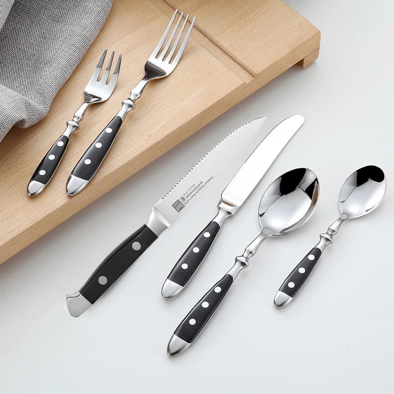 Ensemble de Couteaux à Steak Élégants en Acier Inoxydable