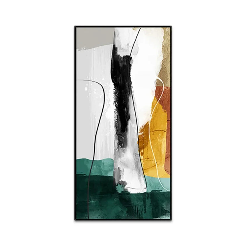 Tableau Peinture Huile Fait Main - Design Porche Abstrait Moderne Sans Cadre