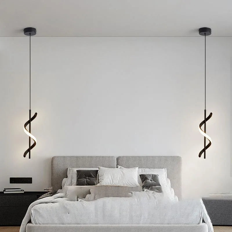Lustre Minimaliste LED Rotatif – Suspension Acrylique Moderne, Chambre & Salon | DUTRIEUX