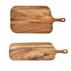 Planche à Découper en Bois Double Face avec Poignée - Plateau de Service