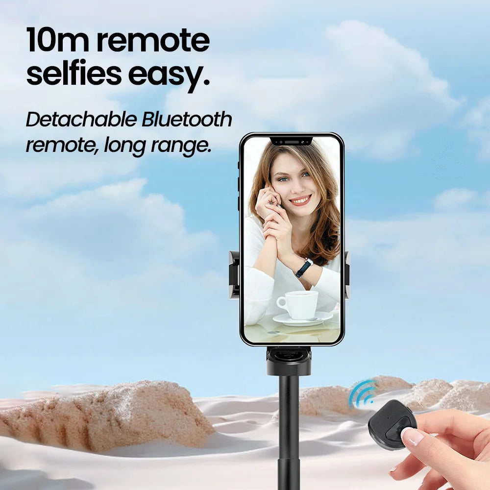 Selfie Stick Trépied Bluetooth Elough — Télécommande Sans Fil, Extensible 36 cm, Compatible iPhone & Android