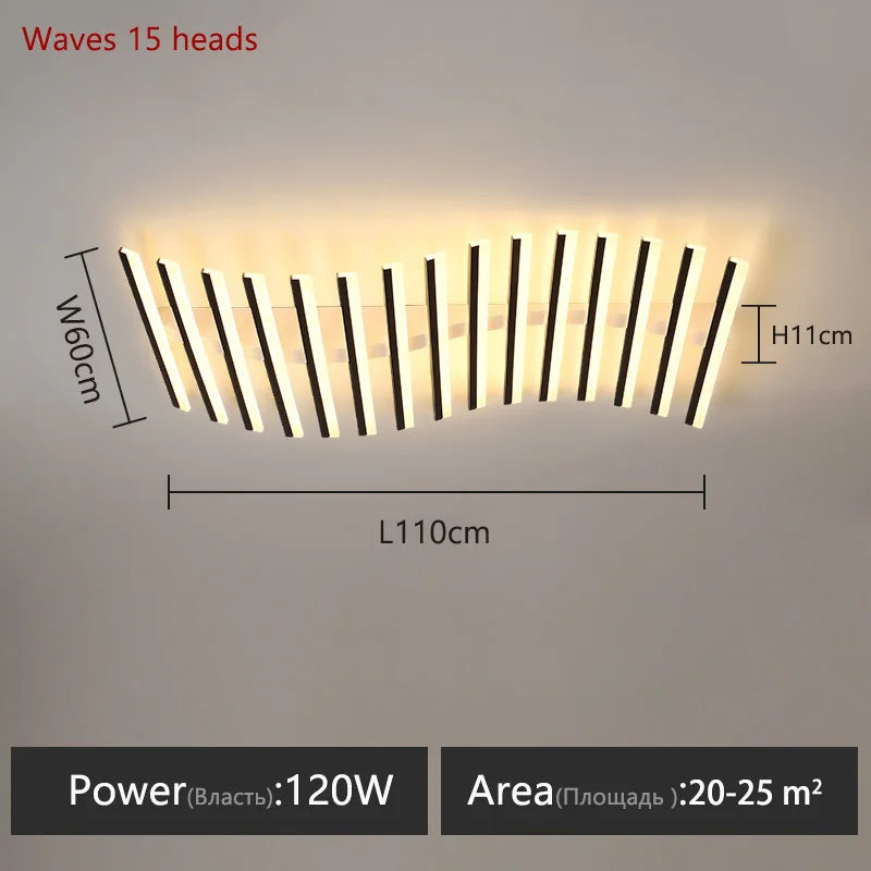 Lampes de salon modernes, luminaires de plafond, décoration intérieure pour la maison, lampes LED pour chambres à coucher, luminaires de plafond linéaires, lampe de maison