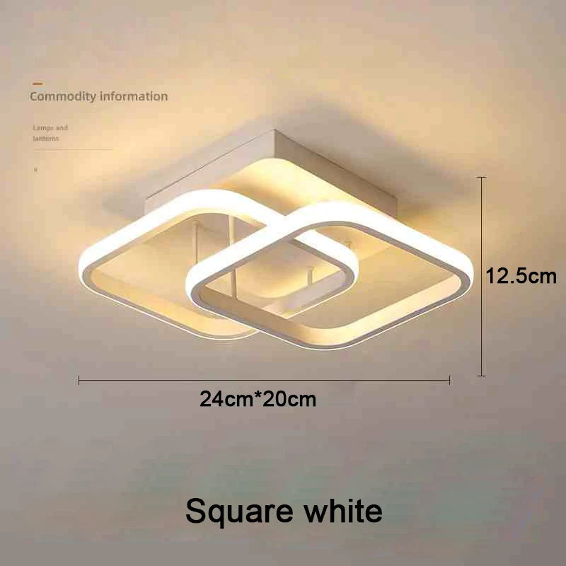 Plafonnier LED Double Anneau – Design Créatif Moderne, Tricolore, 25-30W | RmmKss
