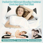 Ergonomic Memory Foam Cervical Pillow - Multi-Position Side/Back/Stomach Sleeping with Shoulder Relaxation