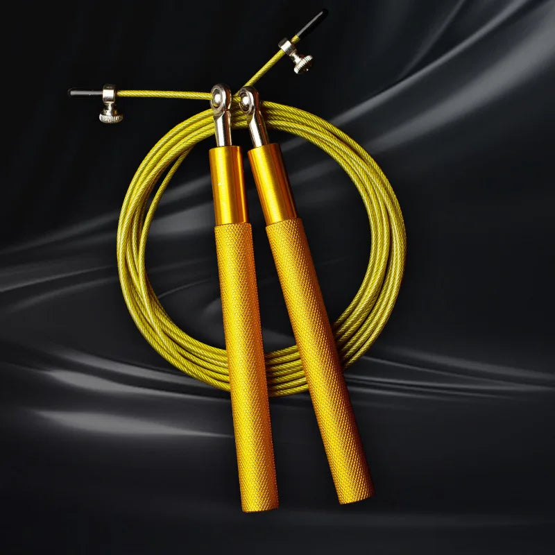 Corde de crossfit à vitesse réglable, fil d'acier portant, hommes, femmes, enfants