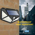 Lampe Solaire LED 100 LED – Détecteur de Mouvement PIR, Éclairage Extérieur IP65, 3 Modes