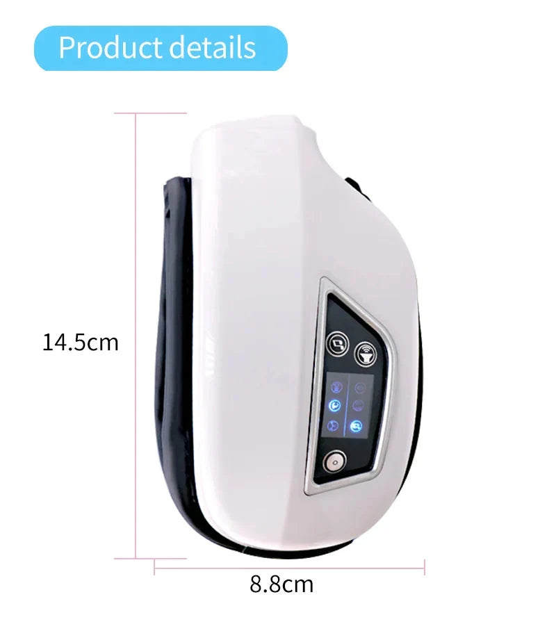 Masseur Oculaire Intelligent 6D – Airbag, Vibration, Bluetooth & 4 Modes | Raiuleko