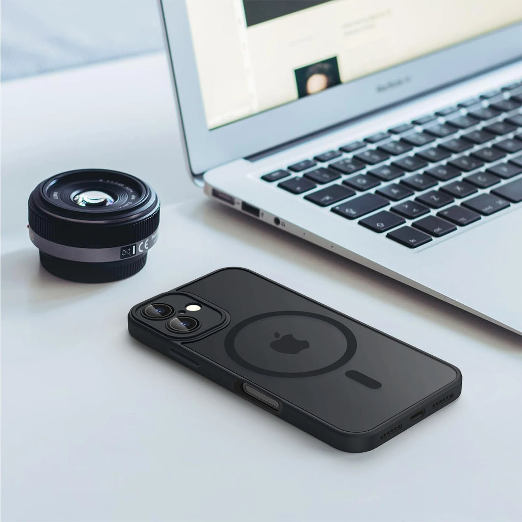 Coque MagSafe Translucide Antichoc pour iPhone - Charge Sans Fil