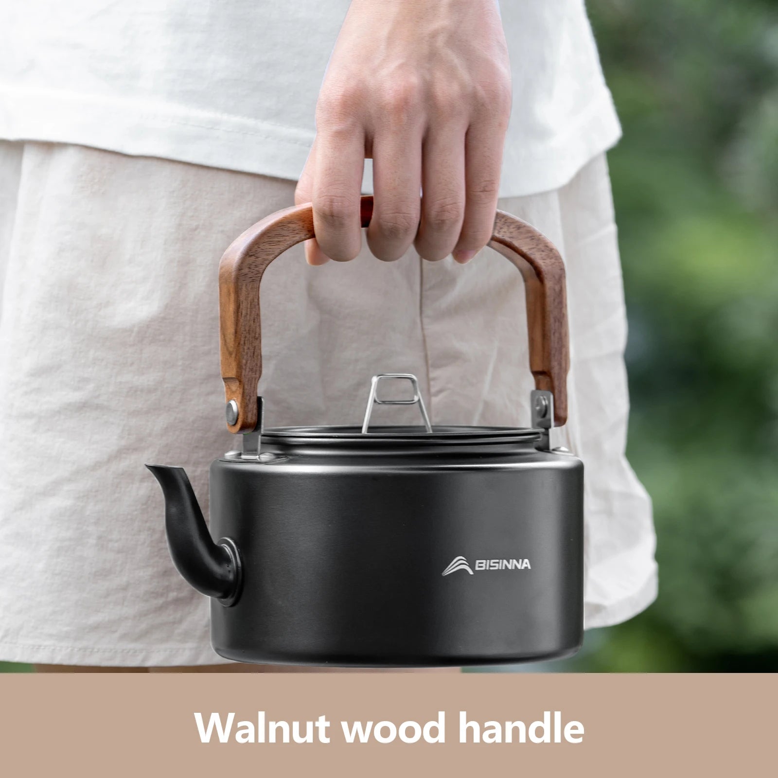 Bouilloire Camping Aluminium 1.4L BISINNA - Ultralegère & Portable