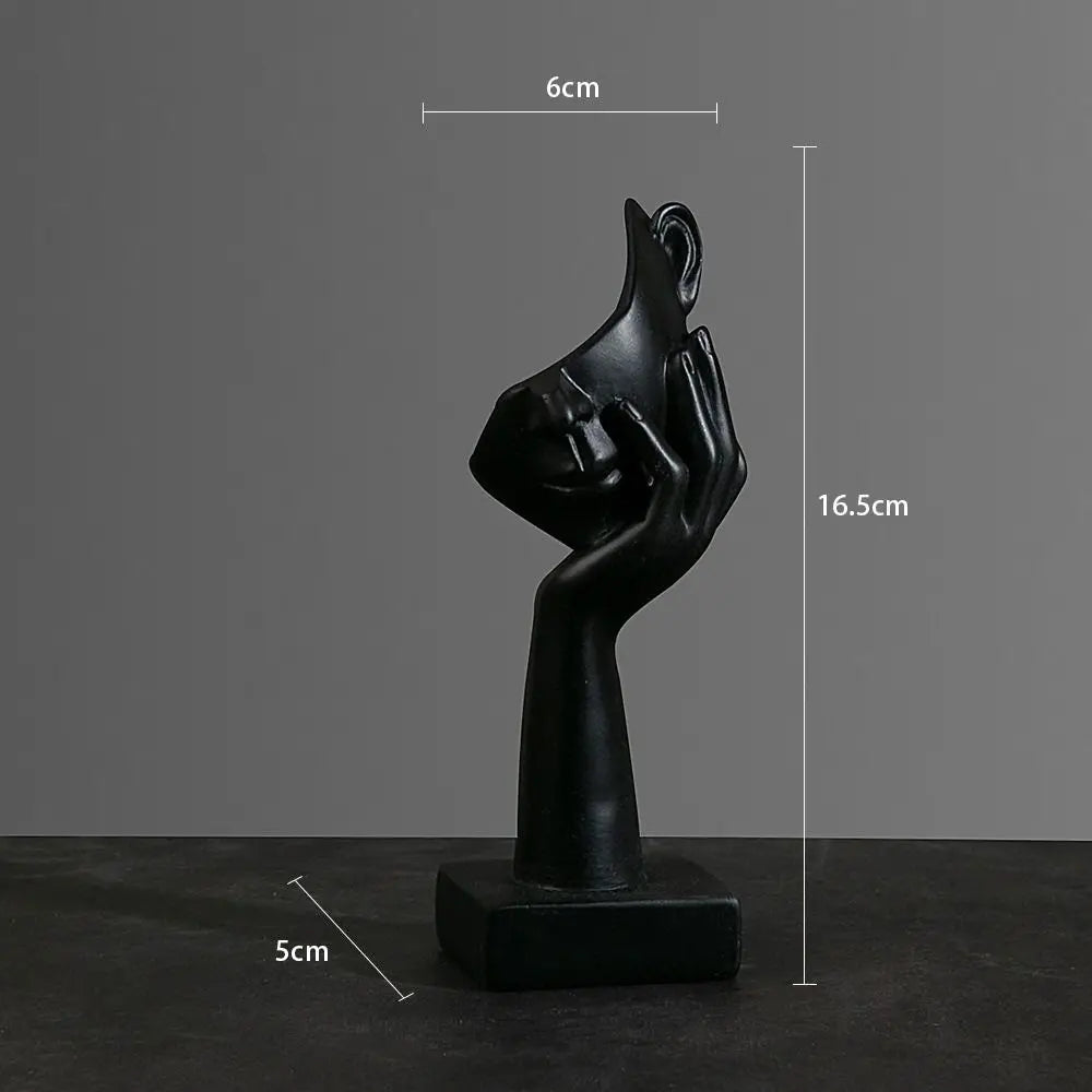 Statue Abstraite en Résine – Sculpture Nordique Penseur, Décoration Bureau & Salon | Art Luxe