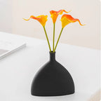 Vase à fleurs en céramique d'art noir et blanc, décoration nordique, minimalisme, fleurs séchées, accessoires de Gand, ornement B & B, maison