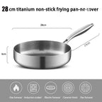 Poêle Antiadhésive Premium en Titane et Acier Inoxydable - 20/24/28cm