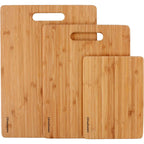 Lot de 3 Planches à Découper en Bambou Naturel - Cuisine Écologique et Durable