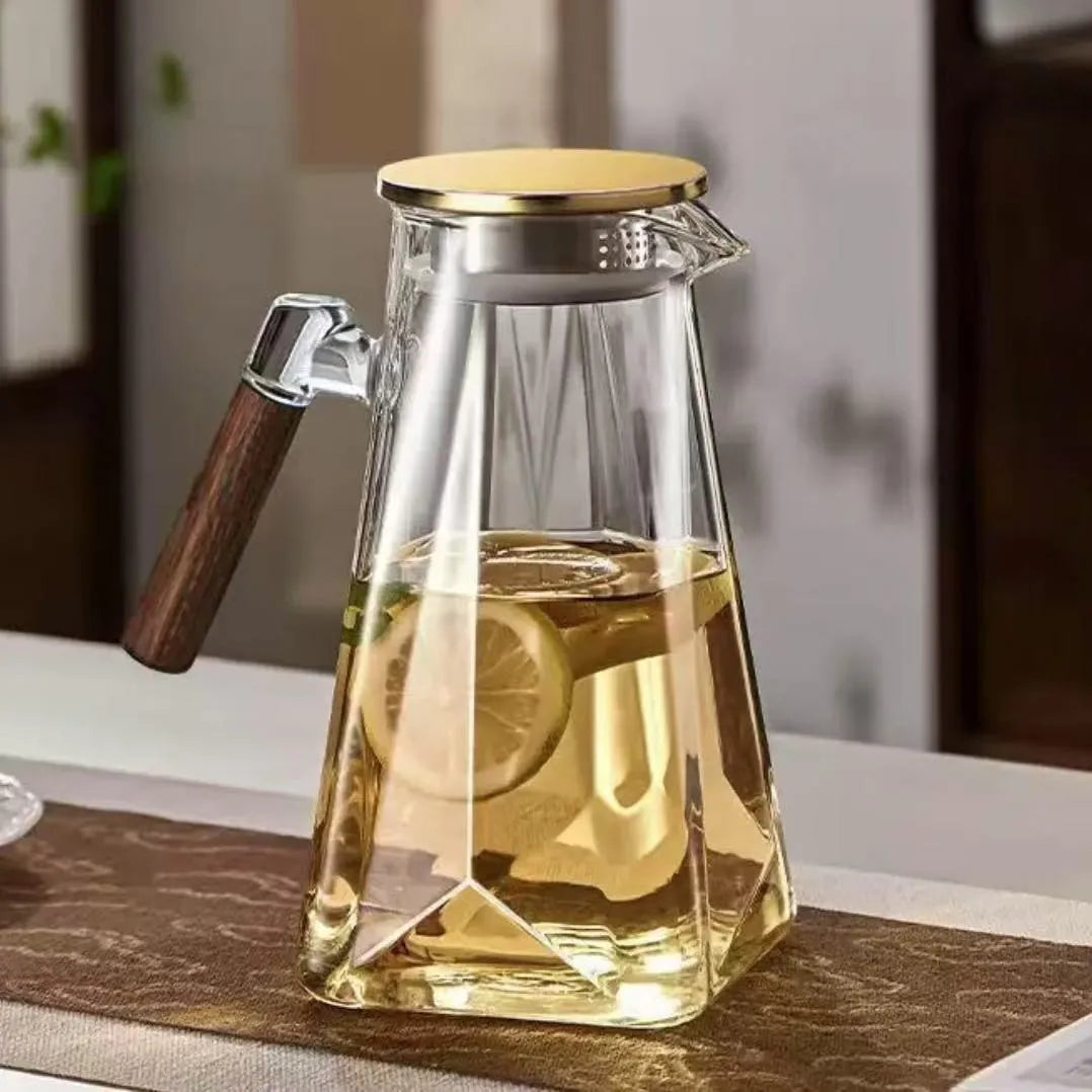 Carafe à Eau Verre Borosilicate 1800ml - Design Premium